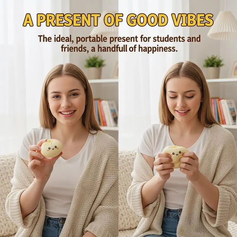 Squishy Dumpling Toy for Anxiety Relief Perfect Fidget for Focus and Calmness