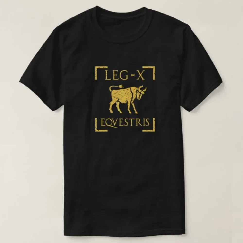 

Legio X Equestris Vexillum Bull Emblem - футболка Julius Caesar Roman Legion, 100% хлопок, повседневная мужская футболка с круглым вырезом и коротким рукавом