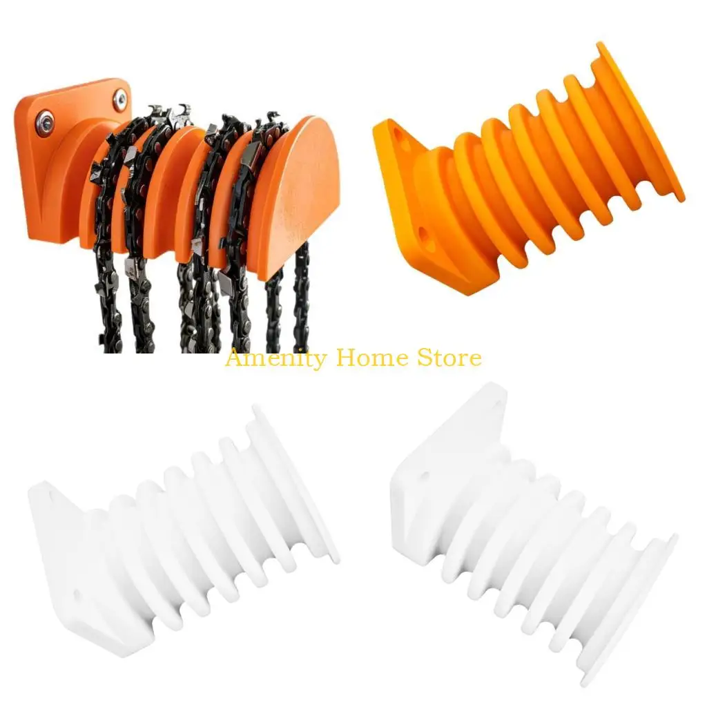 F26C Weather Resistant Chainsaw Chain Storage Rack Chain Holder Bracket With NonSlip Slots For Secure Hanging Organization