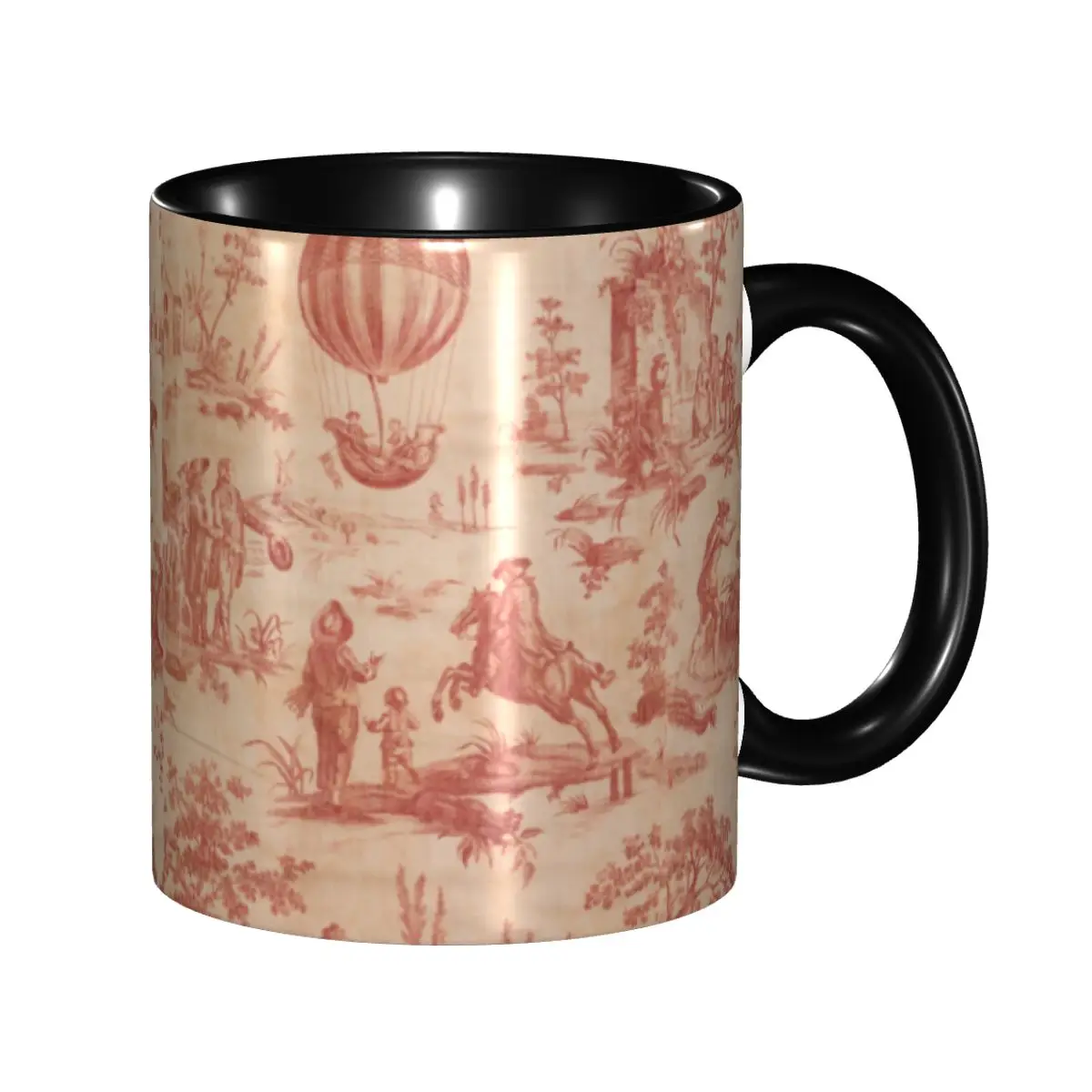 

Custom Toile De Jouy Coffee Mug DIY Ceramic Milk Tea Cups