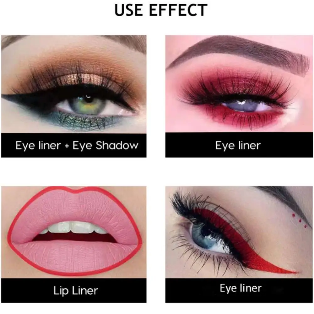 Smudge-proof Easy To Wear Makeup Eyeliner Pen Smudge-proof Liner Waterproof Matte Colored Eye Pencil 15 Color Eyeliner Gel Matte