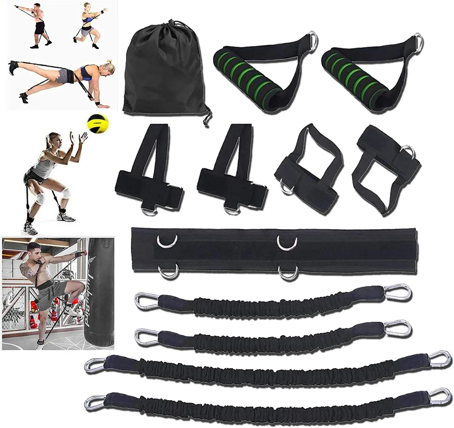 Factory Direct Nylon And Latex Rubber Speed And Agility Boxing Resistance Belt Practice Cover