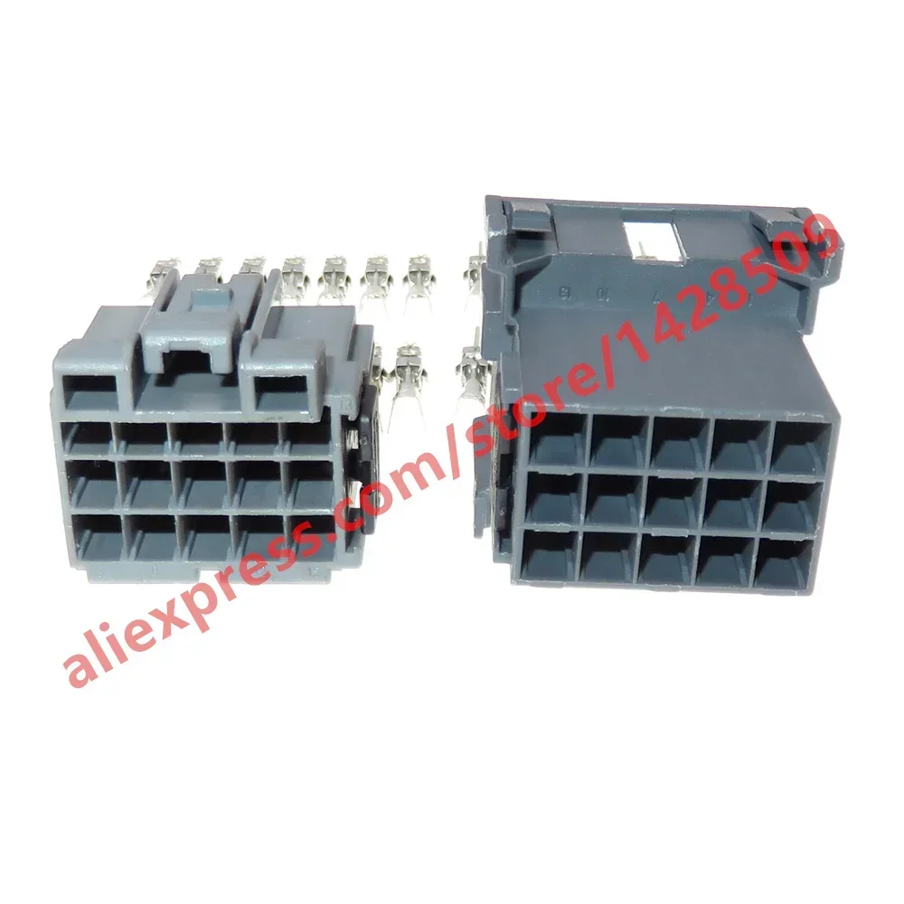 1 Set 15 Pin Car Unsealed Connector 1-967623-6 1-967628 Grey Automotive Wiring Socket Auto Modification Plug Parts
