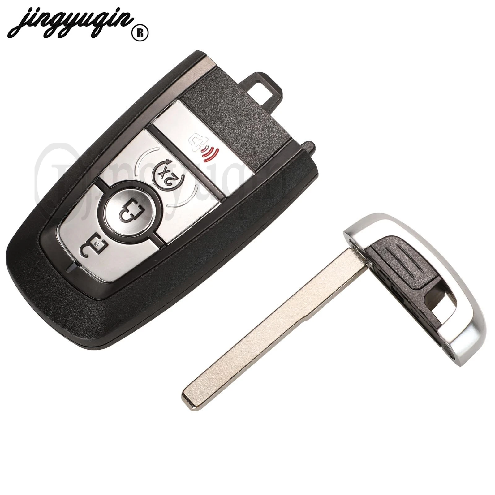 jingyuqin 4/5 Buttons For Ford Fusion Mustang Explorer F-150 F-250 F-350 Remote Car Key Case Shell Cover Fob Uncut Blade