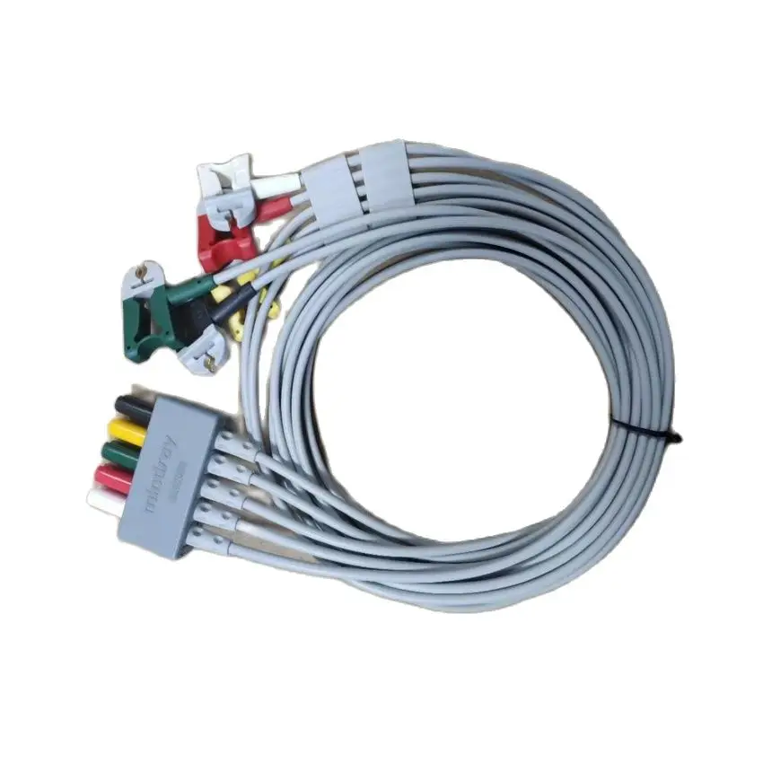 Original Mindray EL6504A ECG 5Lead Leadwires IEC Clip For T5 T8 IMP9800 0010-30-42730