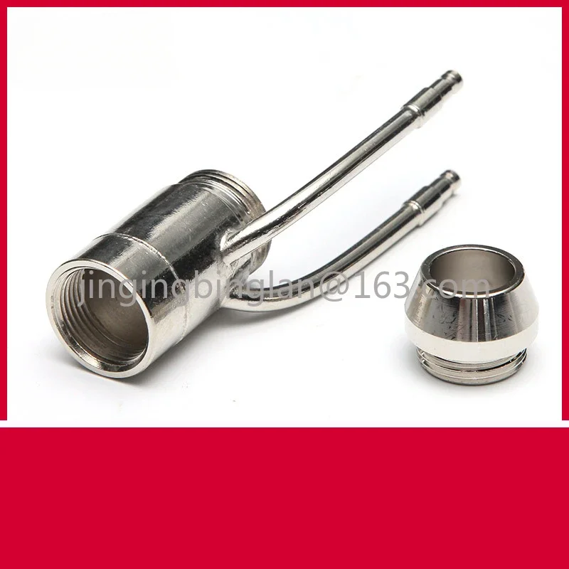 Cooling parts in protective sleeve, welding gun nozzle