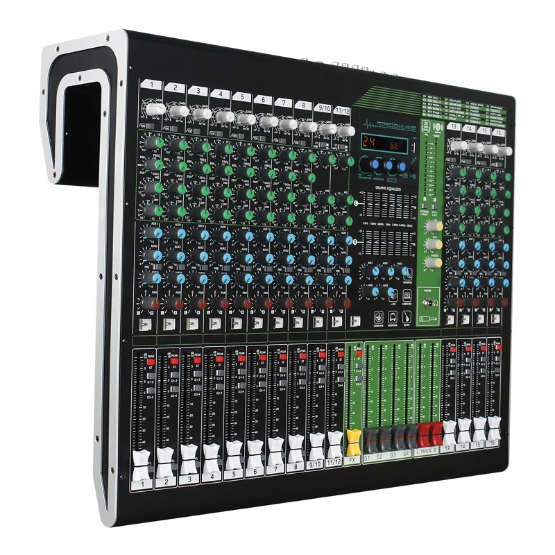 TLF Xtuga QMX162 24DSP Dual 7-segment Equalizer USB BT 16 Channel Stage KTV Profesional Mixer