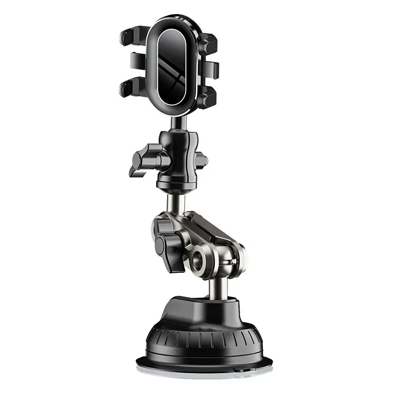 Car Phone Holder Shooting Car Two In One Strong Suction Cup Multi Angle Adjustable Aluminum Alloy Clip Holder image 6