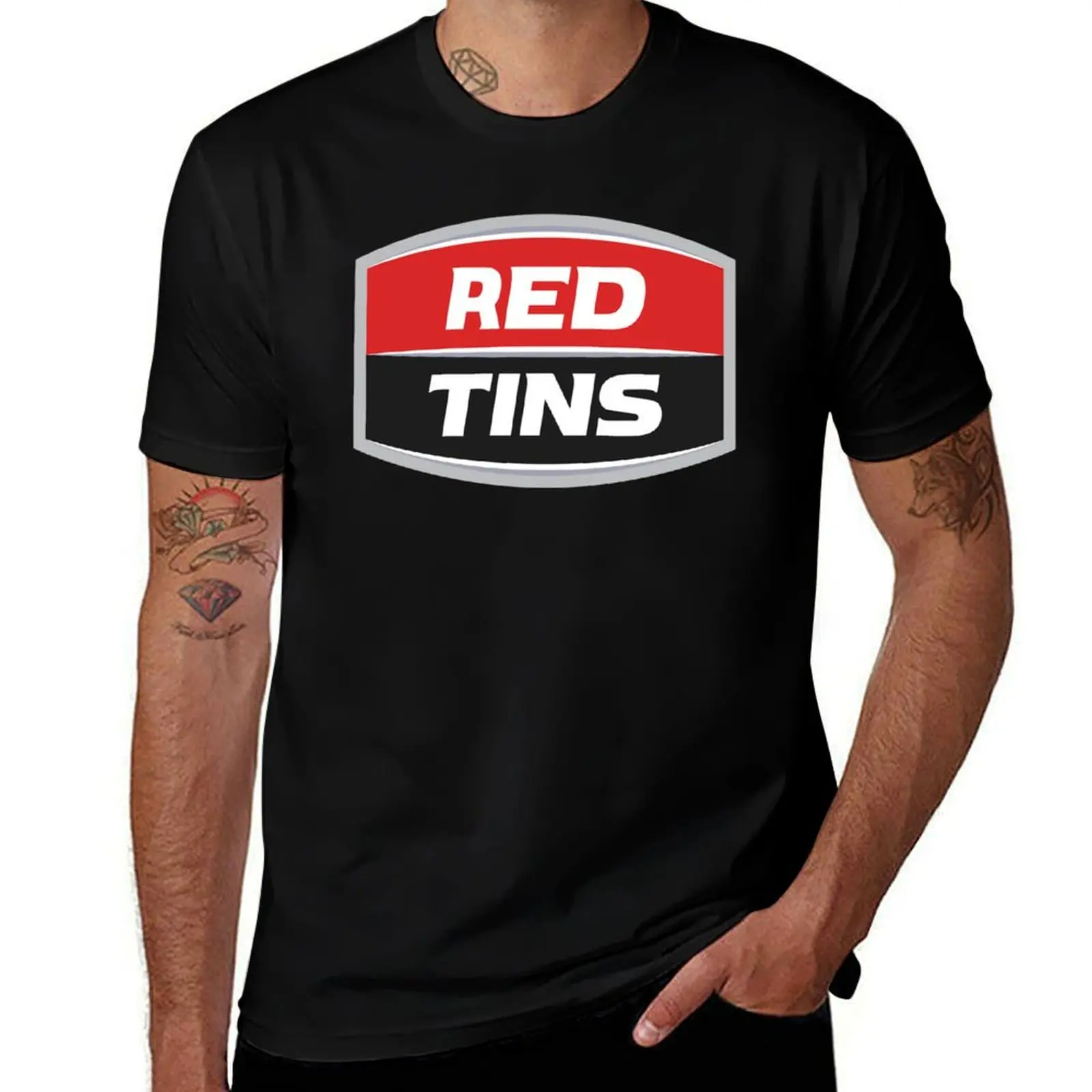 Red Tins West End Beer T-Shirt Casual Streetwear Short Sleeve Tee T-Shirt