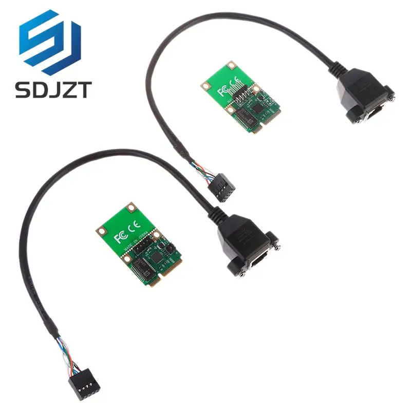 1Set Mini PCI-E Network Card 1000Mbps Gigabit Ethernet RJ45 LAN Network Adapter Built-in Wired LAN
