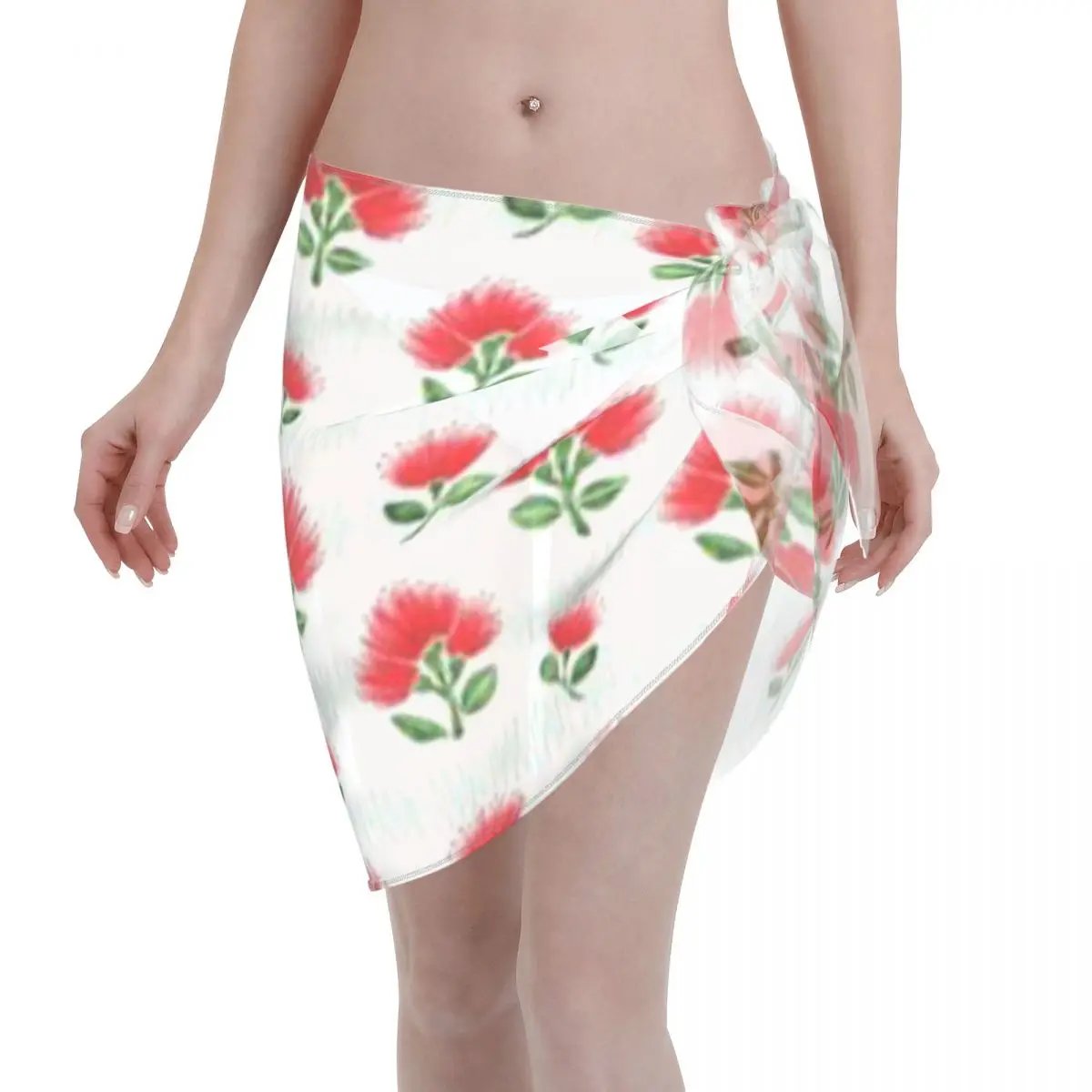 Promotion Ohia Lehua White Women's Beach Wrap SkirtCoastal Cafe Visit Swim Wrap