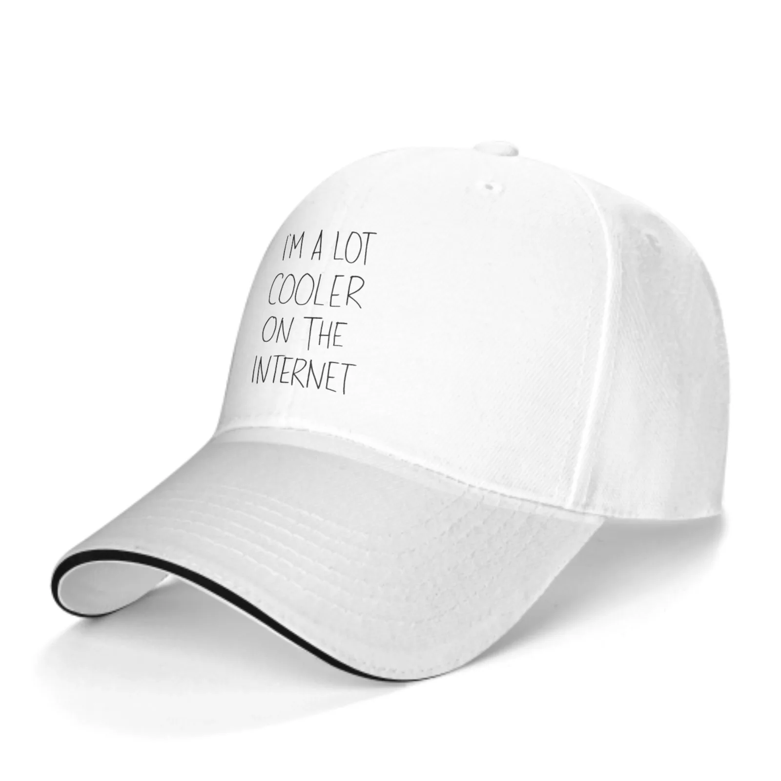 I'm A Lot Cooler On The Internet Baseball Cap Trucker Sandwich Duck Tongue Hat Adjustable Unisex Fashion Sports Outdoor Travel