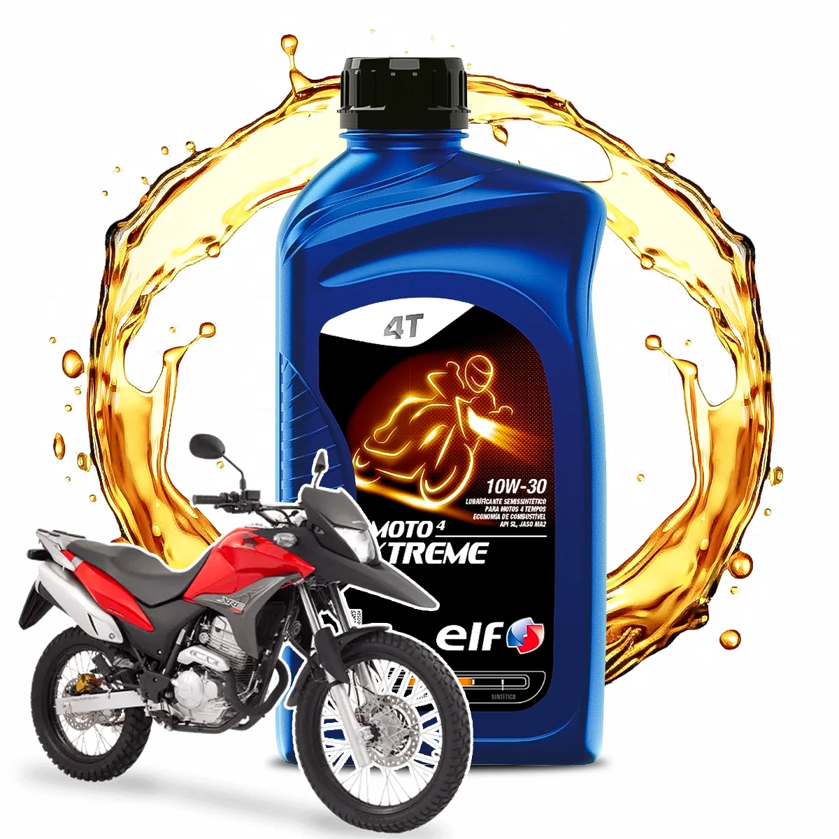 Oil For Honda Xre 300 Elf Semi-synthetic 10W-30 Xtreme