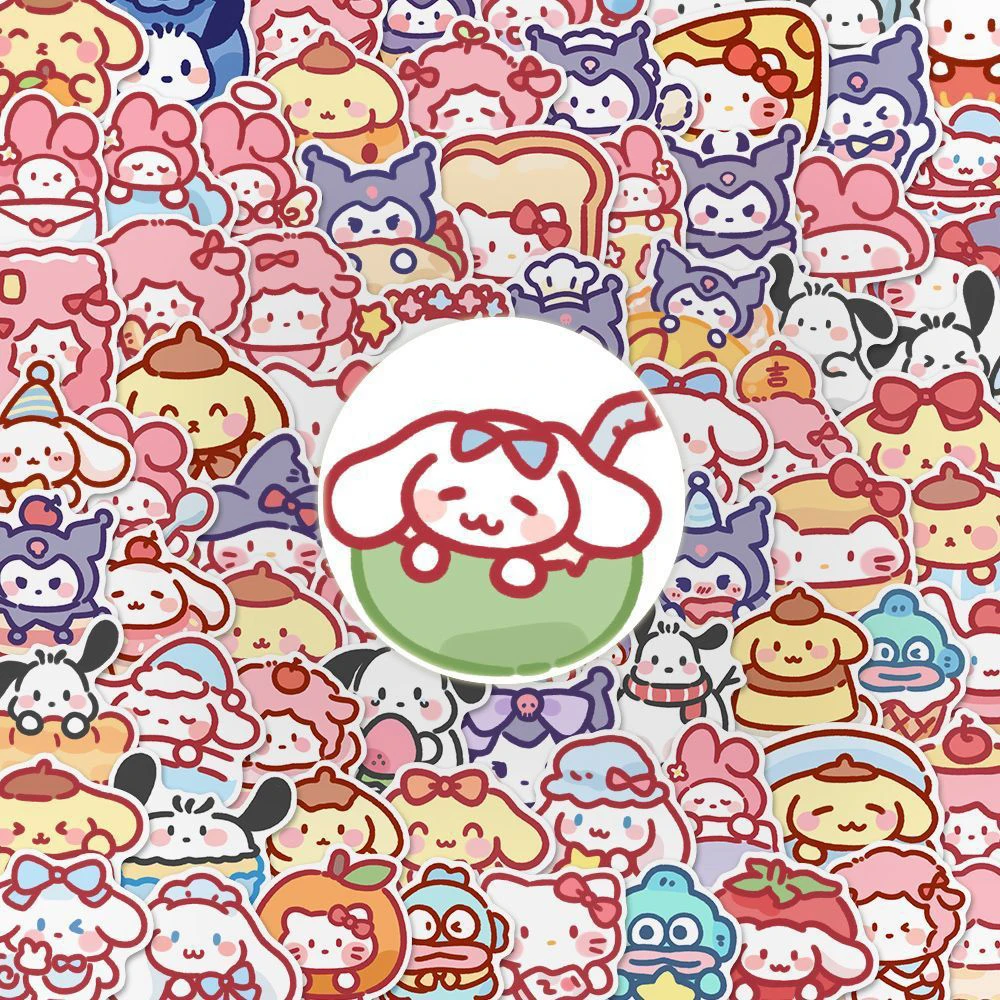 10/30/50/100 шт. Милые мультяшные наклейки серии Sanrio, забавные детские наклейки "сделай сам", игрушка, бутылка для воды, чехол для телефона, наклейки, украшения