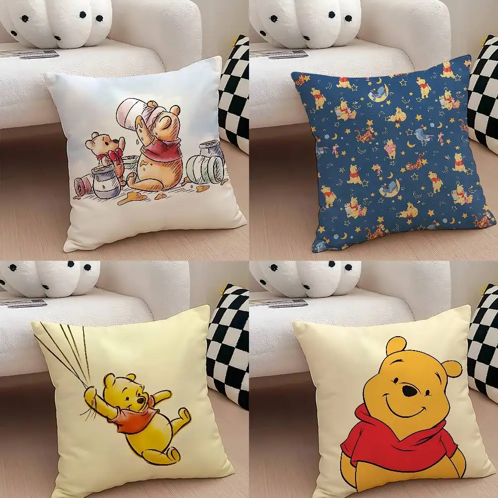 TV W-Winnies The Poohs Case Plush Fabric Soft Pillowcase Double Sided Print Cushion Cover Household Gifts