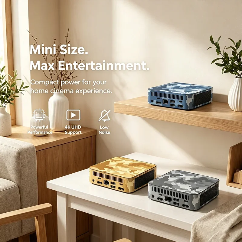 Mini PC Camouflage Colors New 2026 Desktop Computer Core i3 6100 16GB RAM 1TB 2TB SSD WiFi6 BT5.2 4K HD Gaming Office Study PC