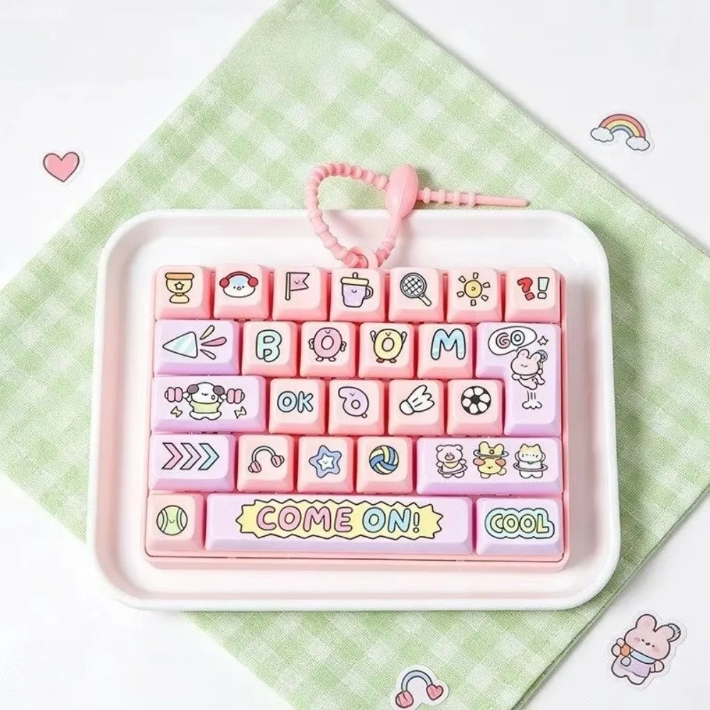 Clear Key Sounds Electronic Keyboard Hanging Design Wooden Fish Design Stress Relief Gift Children's Hanging Ornament