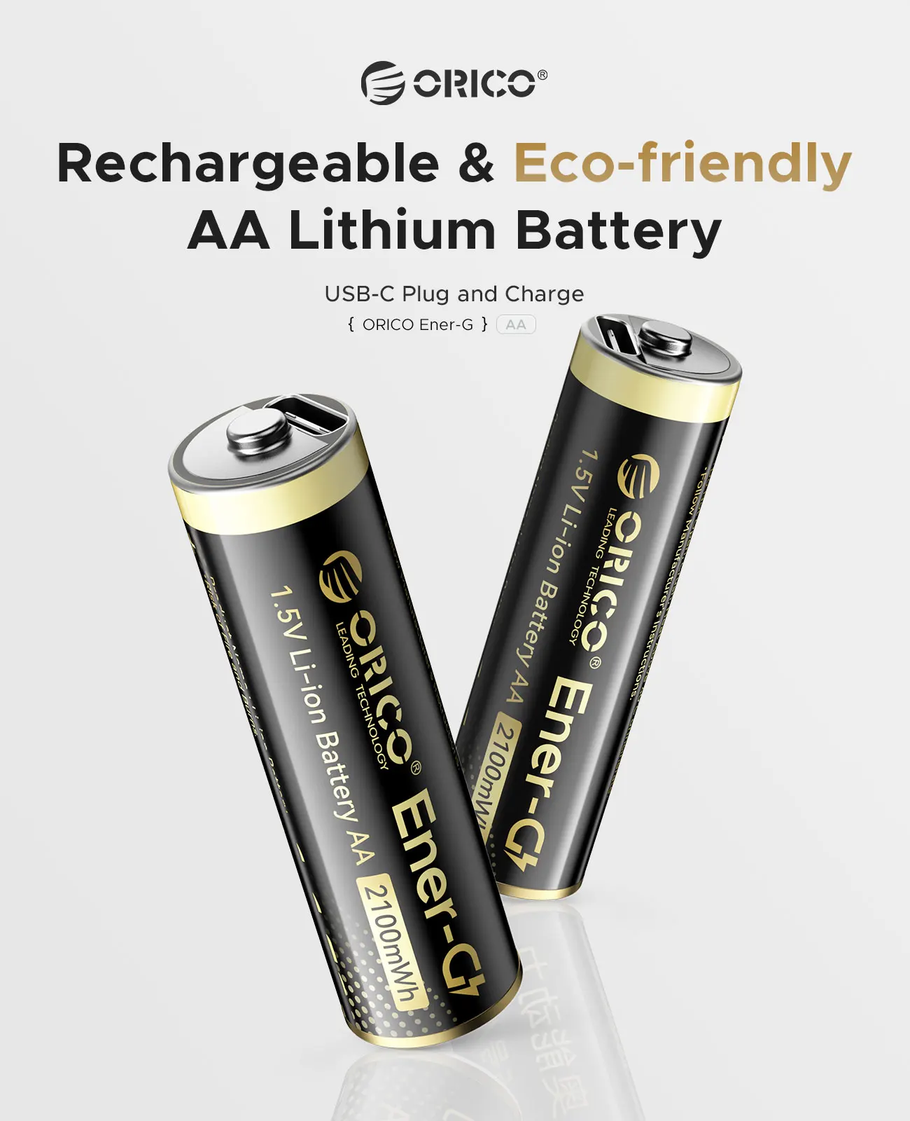 

Rechargeable Battery 1.5V AA 2300mWh Flashlight Type-C Cable Battery Charger Clock for Game Mouse Remote Control Batteries