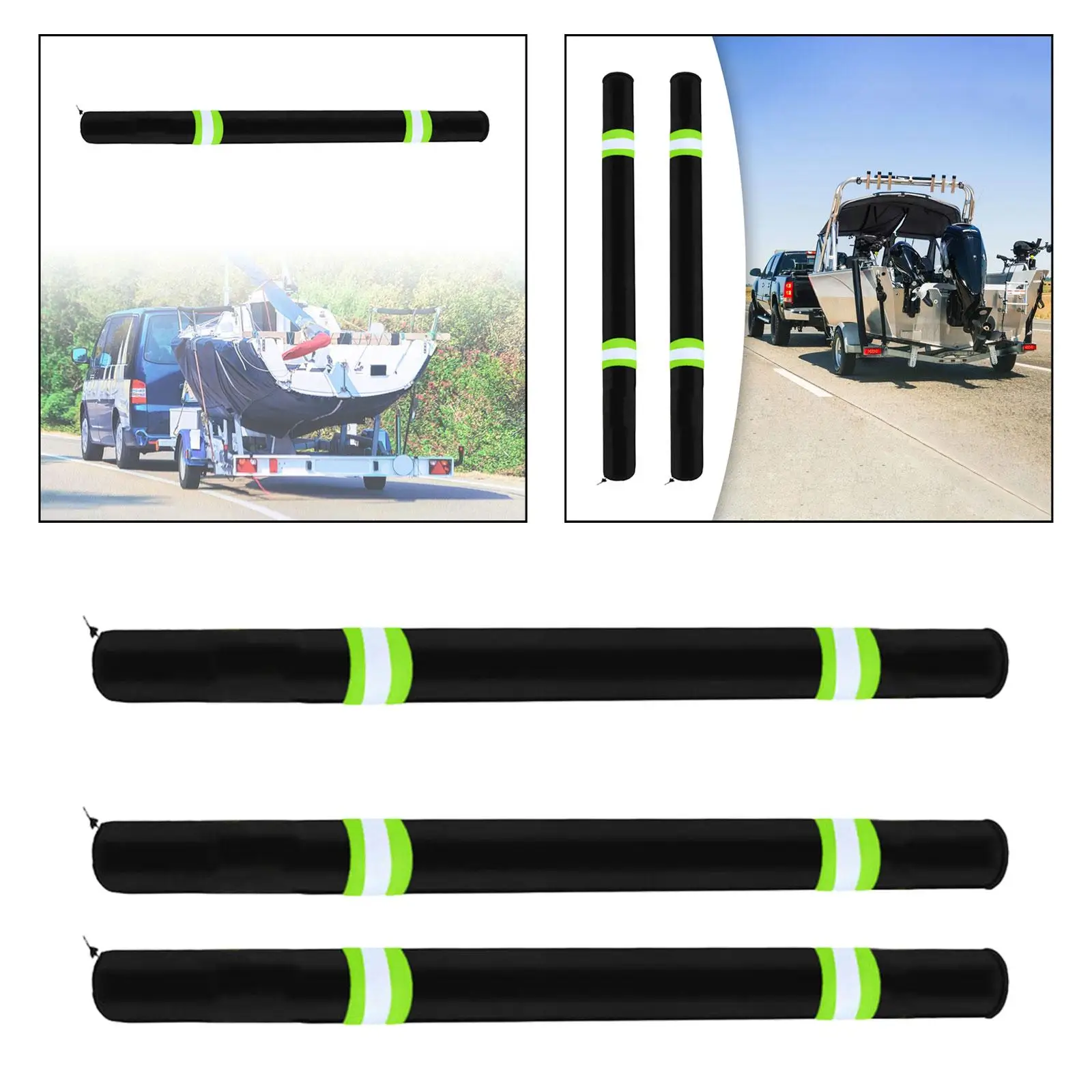 Boat Trailer Guide Pole Pad and Cover Heavy Duty Oxford Material Night Safety Cushion for Sailboat Trailer
