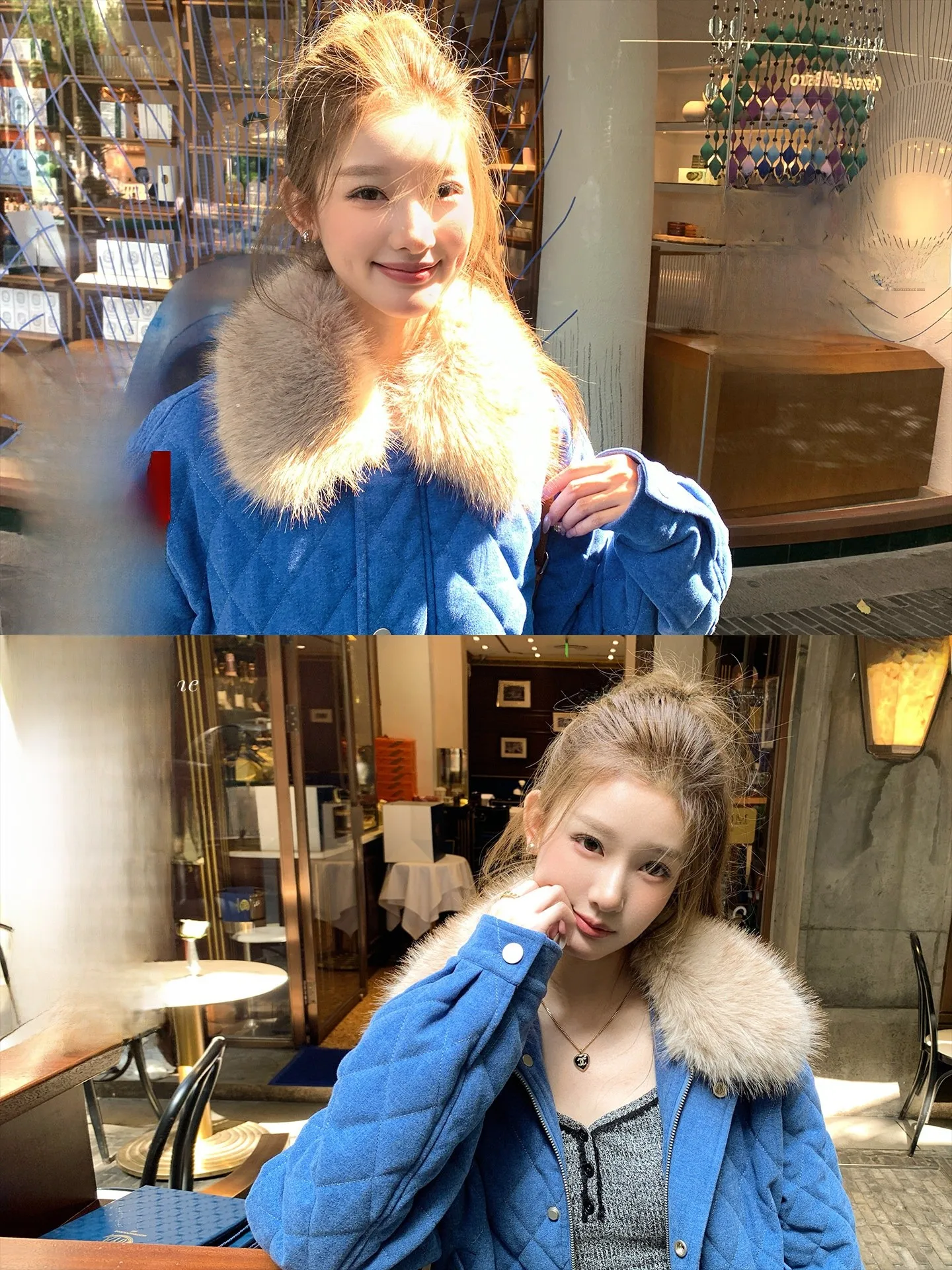 

Стеганая хлопковая куртка LIONE ort с меховым воротником, экологически чистая женская верхняя одежда с ромбовидным узором, корейская облегающая одежда