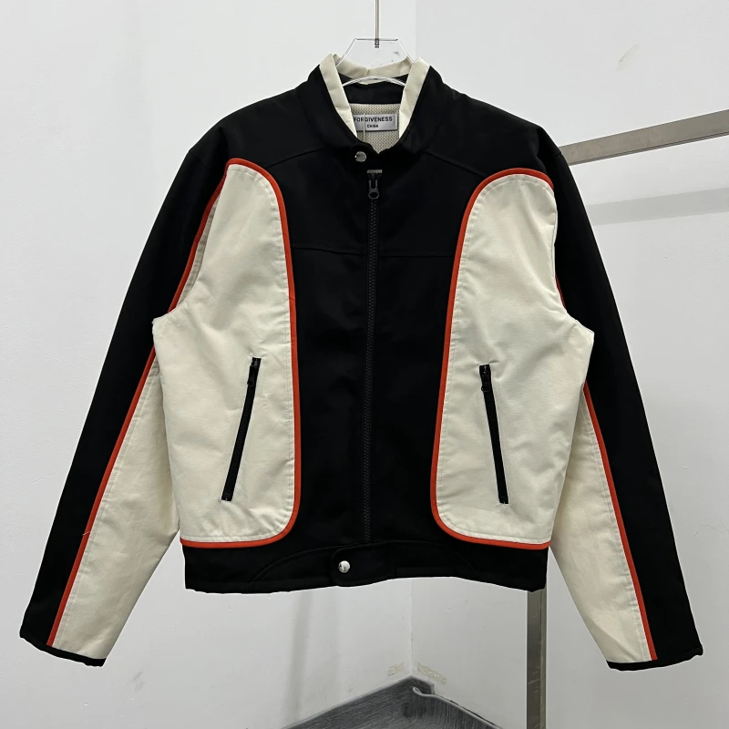 

High Quali Retro American Motorcycle Jaet Men's Pilot Jaet Denim irt Youth Trendy Antibacterial Stand Fit Long Sve