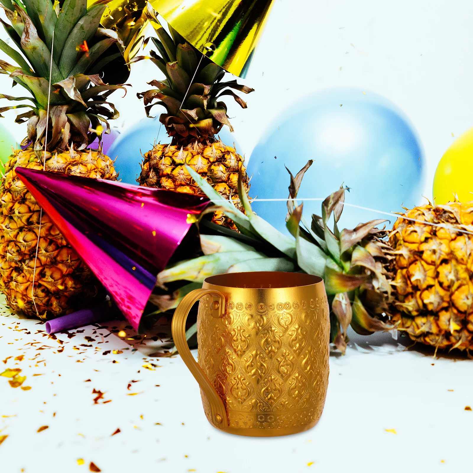 

Metal Mug Drop Resistance Drinking Cup For Tea Coffee Milk Breakfast Multifunction Water Mug Ergonomic Handle Design