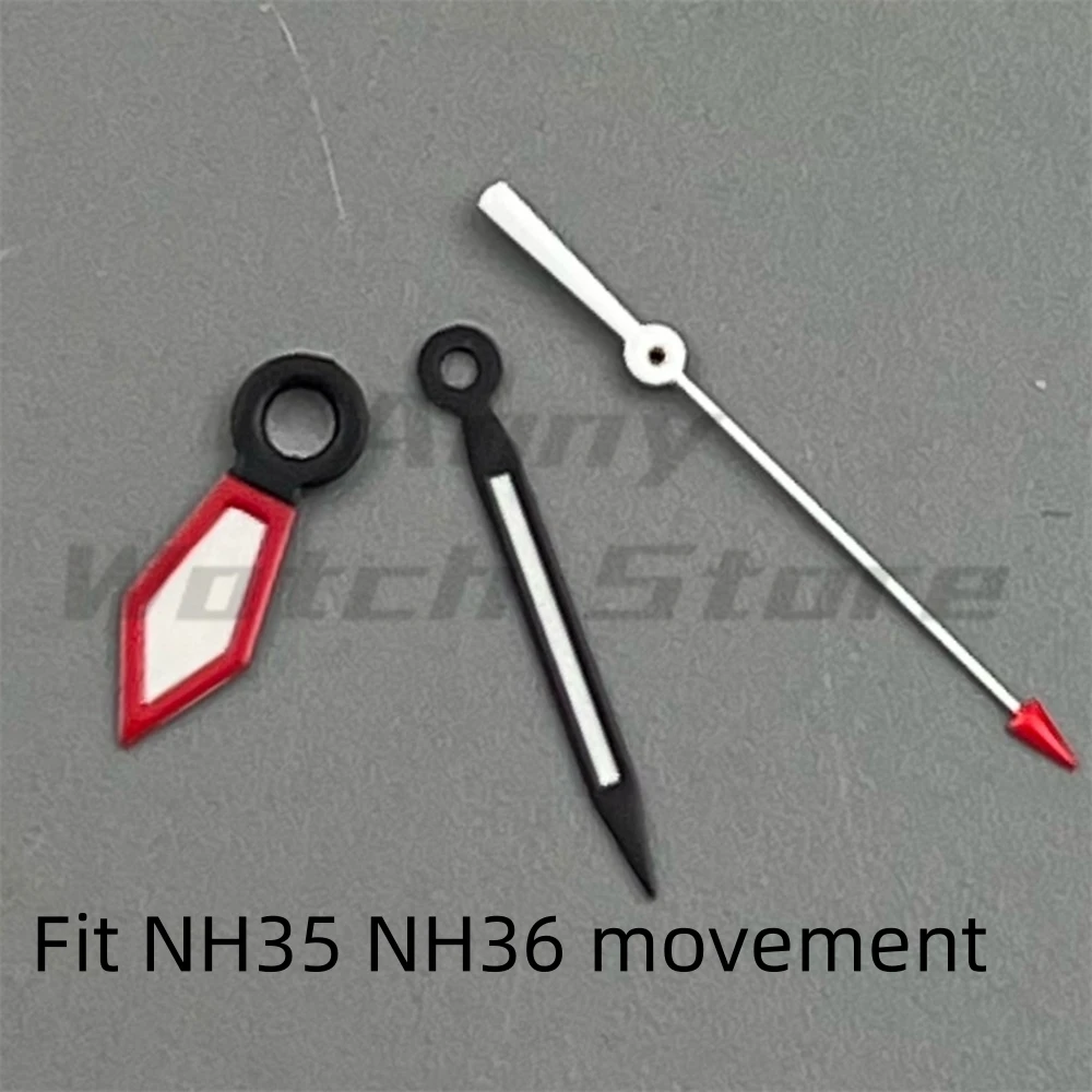 Silver Black Yellow Red Watch Hands Luminous Fit NH35 NH36 ETA 2824 2836 Miyota8215 8205 821AMingzhu DG2813 3804 PT5000 Movement image 3