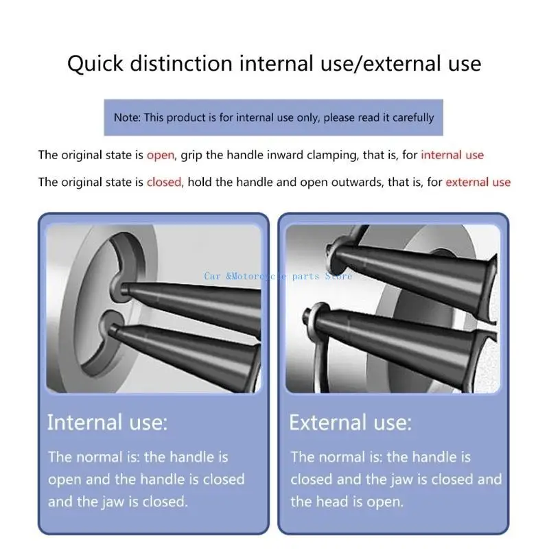 Y9UC كماشة حلقة المفاجئة الداخلية كماشة حلقة المفاجئة مزيل الحلقة الداخلية للسيارة #3