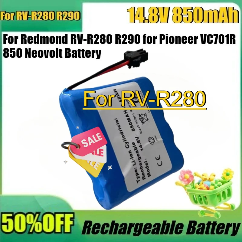 

For Redmond RV-R280 R290 14.8V 850mAh for Pioneer VC701R 850 Neovolt BatteryNew 14.8V 850mAh High Quality Battery Pack