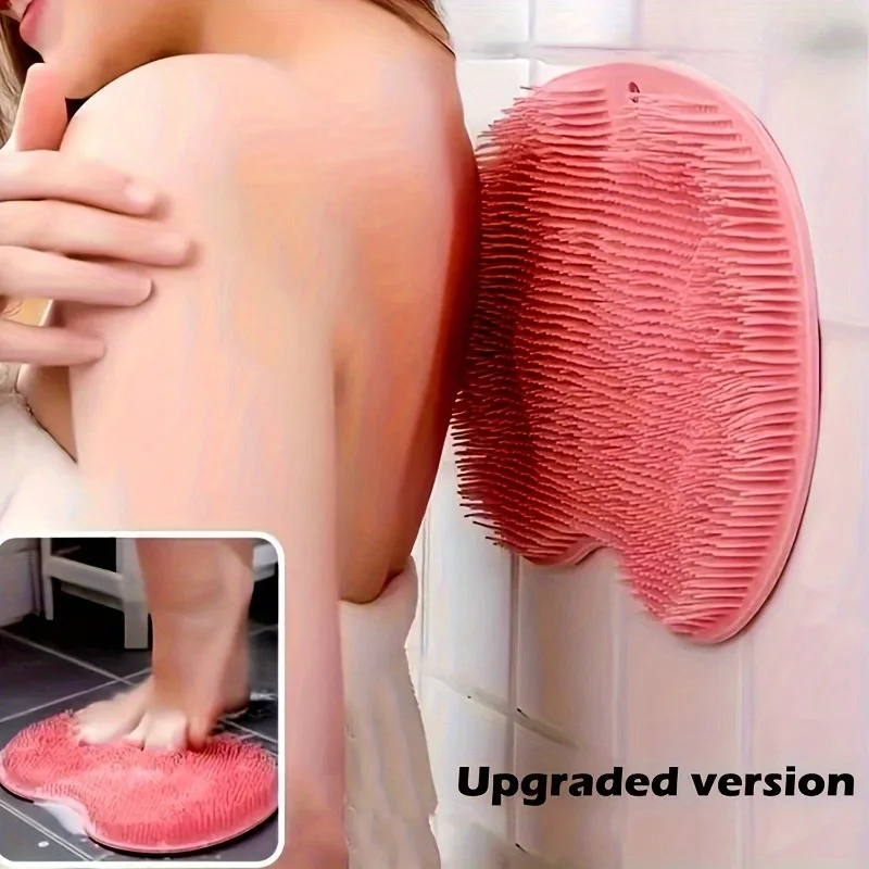 1PC multi-functional bathing supplies anti-slip foot andbackbathscrubberexfoliatingpadstopromote blood circulation deep cleaning