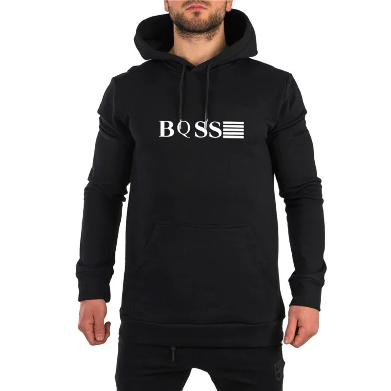 

Autumn and winter hooded long-sleeved sportswear, trendy men's casual hooded sweatshirts and sweatpants for the gym