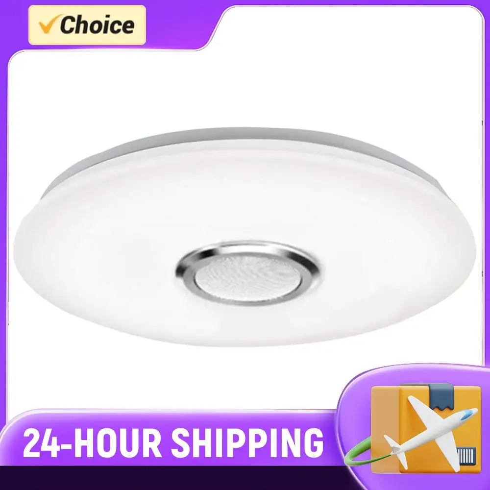 RGB LED Ceiling Light APP Control Bluetooth-compatible Modern Ceiling Lamp Dimmable Smart Ceiling Light with Speaker 2800K-6500K