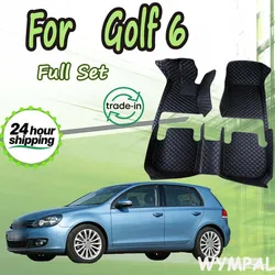 Car Floor Mats For Golf 6 2012 2011 2010 2009 Carpets Foot Pads Custom Accessories Interior Pedals Product Rug For Volkswagen vw