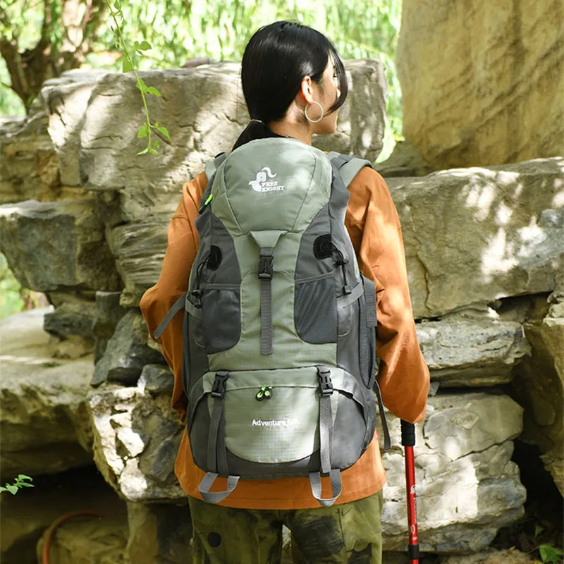 Professional Outdoor Mountaineering 50L Bag Hiking Backpack Sports Men\'s Women\'s Large Capacity Rucksack Light Camping Travel