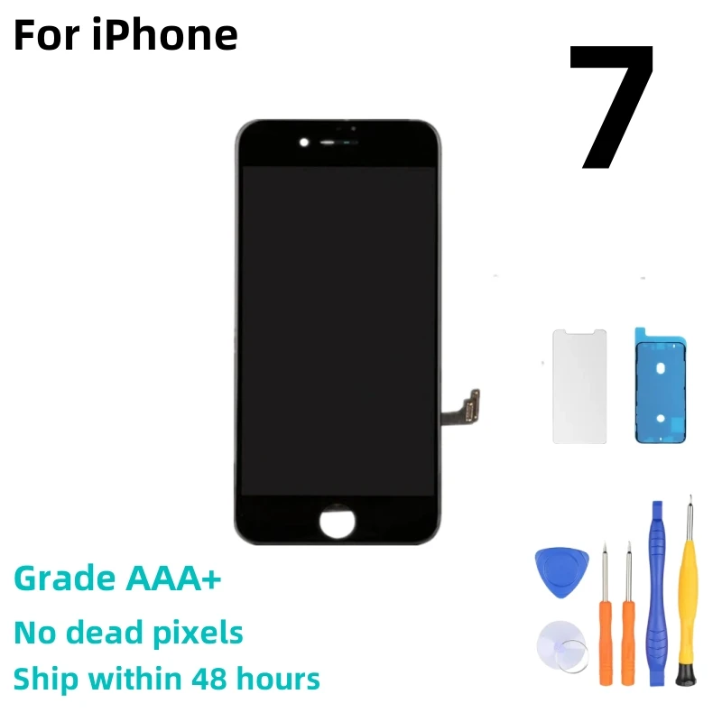 

100% Tested High Quality For iPhone 5 5S 5C 6 7 8 Plus Touch Screen Digitizer Assembly Replacement for X XS XR XsMax