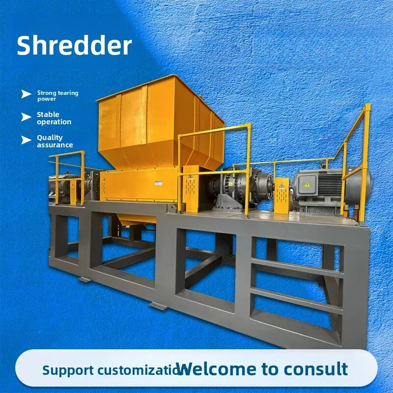 

Large Double Shaft Scrap Home Appliance Metal Tire Shredder Plastic Waste Cloth Crushing Crusher