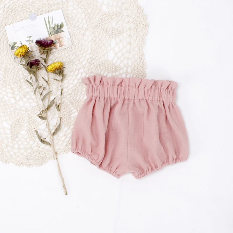 Entzückende Shorts für kleine Jungen und Mädchen, Sommer, weich, atmungsaktiv, muslimische Baumwolle, für Kleinkinder, Pumphose, Gummibänder, Taille, Kinder-Shorts – Detail 10