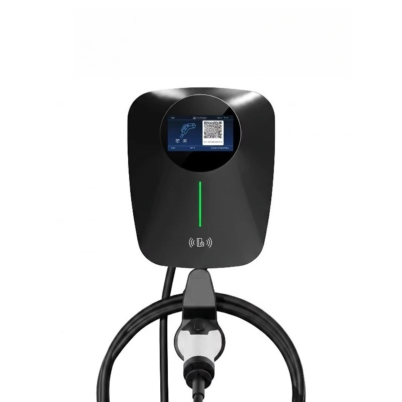 7Kw 32A  Home  Ev Charger Wall Mounted Electric Vehicle Charging Station With Rfid Lcd Display Qr Code Control  Type 2