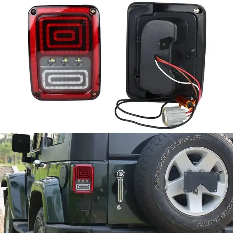 

Трансграничные светодиодные задние фонари для 07-17JEEP Jeep Wrangler Snake Tail Lights JK Wrangler Задние фонари