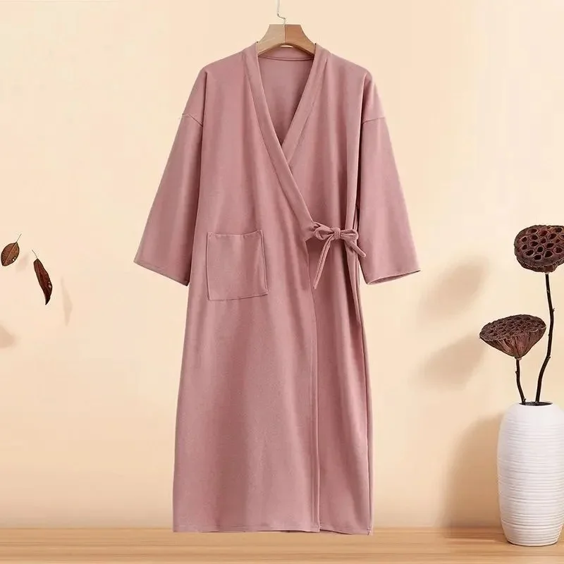 150Kg Large Size Cardigan Nightgown Women\'s Fat MM Loose Robes Loungewear Japanese Kimono Bathrobe Homewear Bath Steamed Clothes