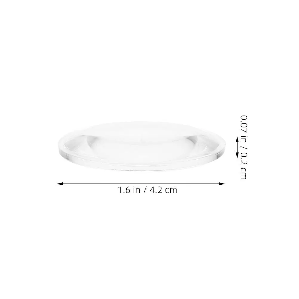 10Pcs 3D Magnifying Lens Transparent Double Convex Optical Lens for Science Experiment Physics Teaching Optical Kit