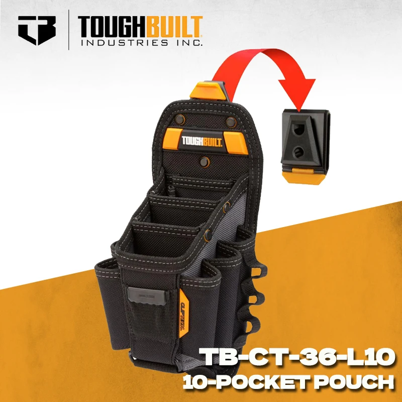 TOUGHBUILT TB-CT-36-L10 Mechanic Special Tool Bag Multi-pocket Pliers Screwdriver Tool Quick Hanging Toughbuilt Bag