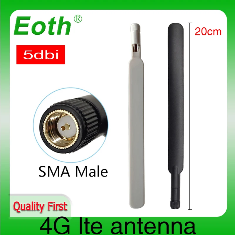 Eoth 5pcs 4G lte antenna 698-2700MHz 5dbi SMA Male Connector Plug antenne for huawei router external modem antene