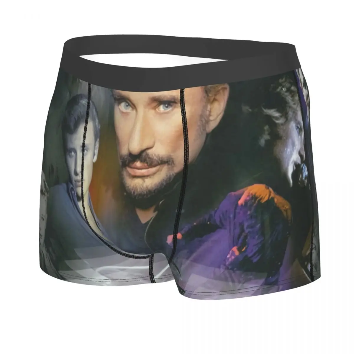 Male Fashion Johnny Hallyday Underwear Boxer Briefs Men Breathbale Shorts Underpants