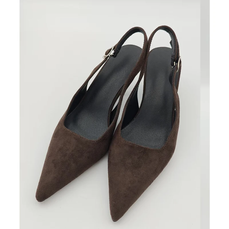 

Eilyken/пикантные женские туфли-лодочки на тонком низком каблуке с острым носком, модные винтажные сандалии-стриптизеры с пряжкой и ремешком, весенние сабо, женская обувь