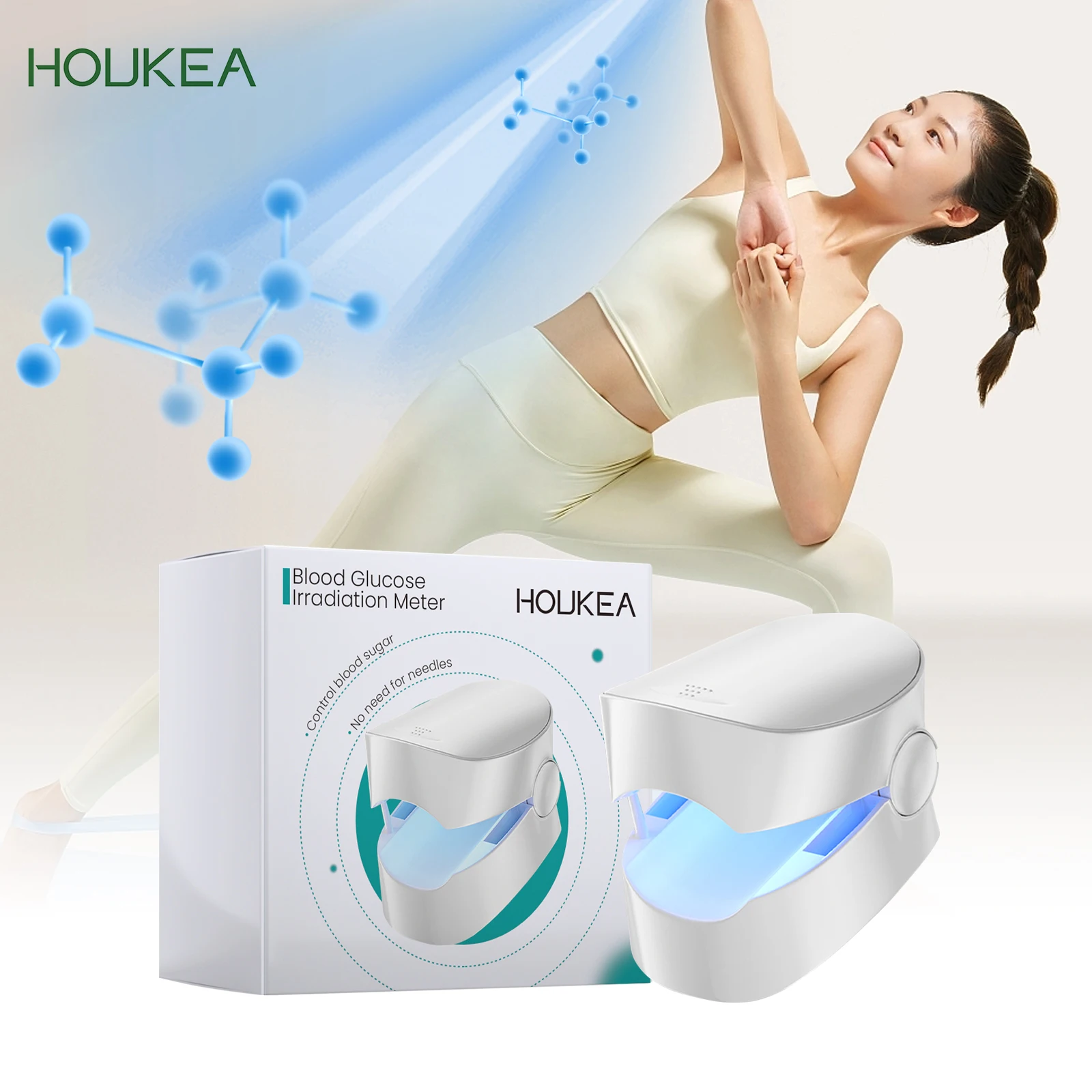 Houkea Body Care Irradiation Instrument Relieves Body Function, Rejuvenates, Maintains and Comforts Nail Care Instrument