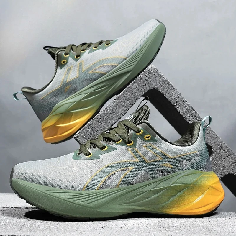 

NEW Air cushion Running Shoes Marathon Speciality Men Sports Breathable Lightweight Male Comfortable Athletic Nonskid Sneakers