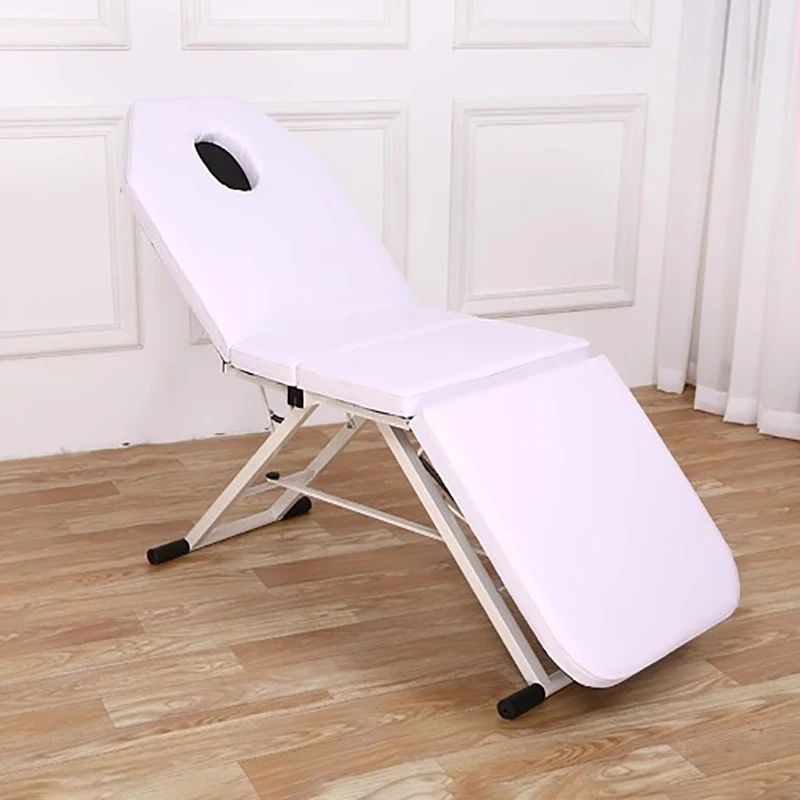 Beauty Handheld Embroidery Design Bed Massage Table Fold Portable Massage Bed Space-saving Lettino Per Massaggi Salon Furniture