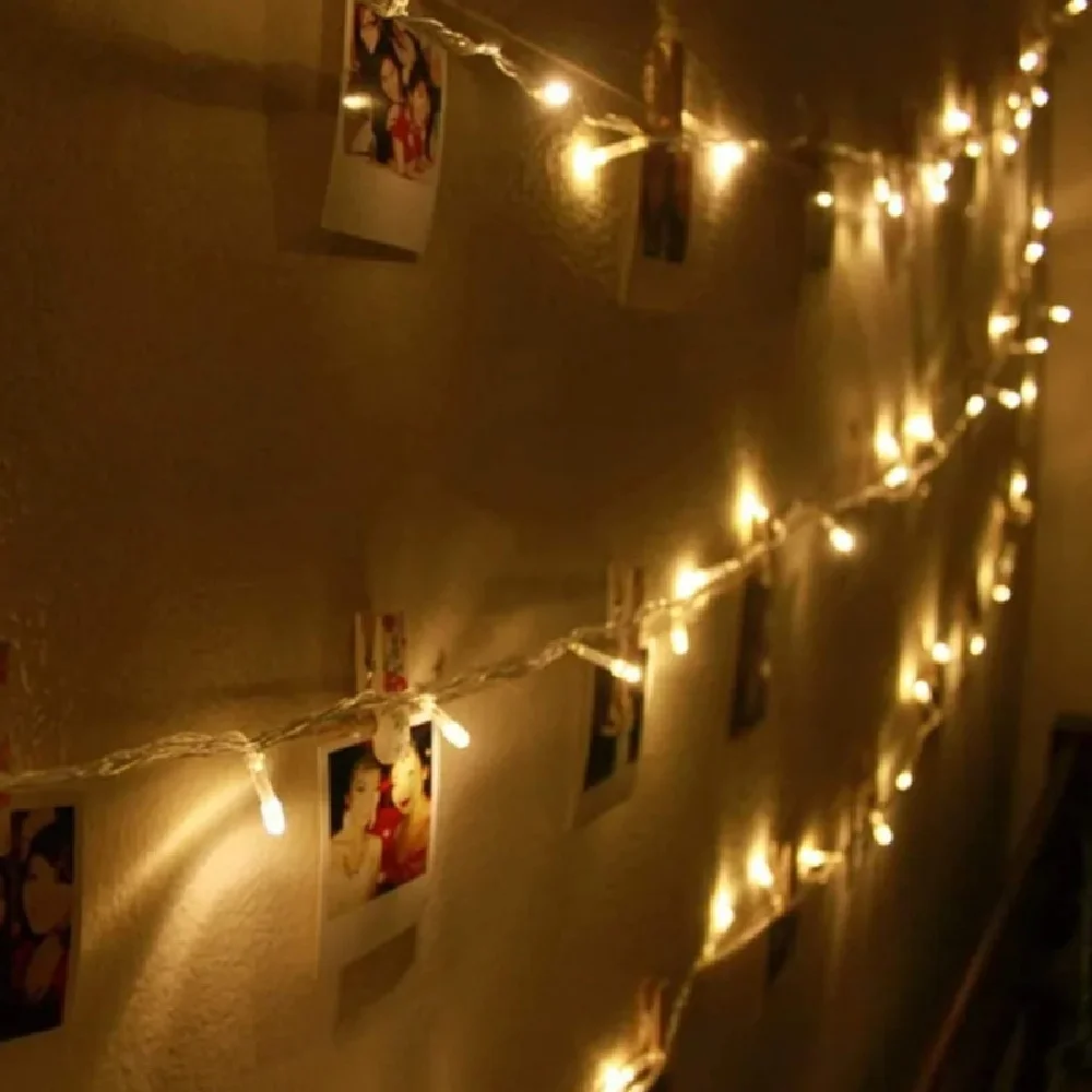 Waterproof LED Outdoor Fairy Lights Garland Battery Operated 1/2/4/10M for Christmas Wedding Garden New Year Decor