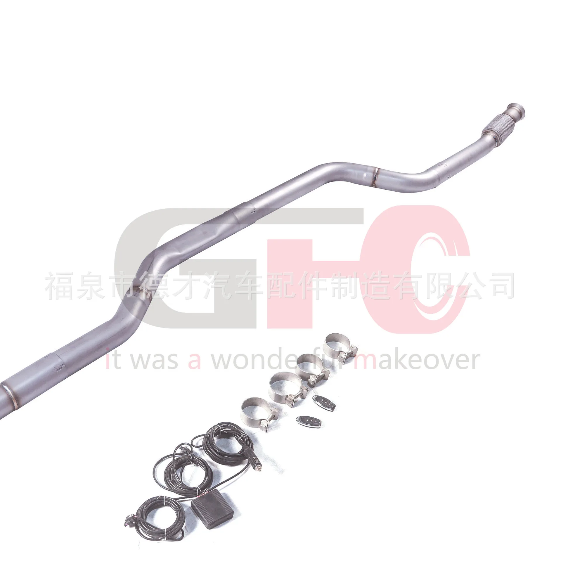 مناسبة لـ 19 مرسيدس بنز C300 كوبيه 2.0T C205 المعدلة إلى نظام عادم متوسط الذيل GFC المعدل